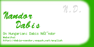 nandor dabis business card